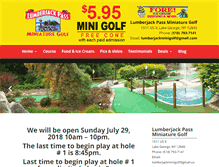 Tablet Screenshot of lumberjackminigolf.com